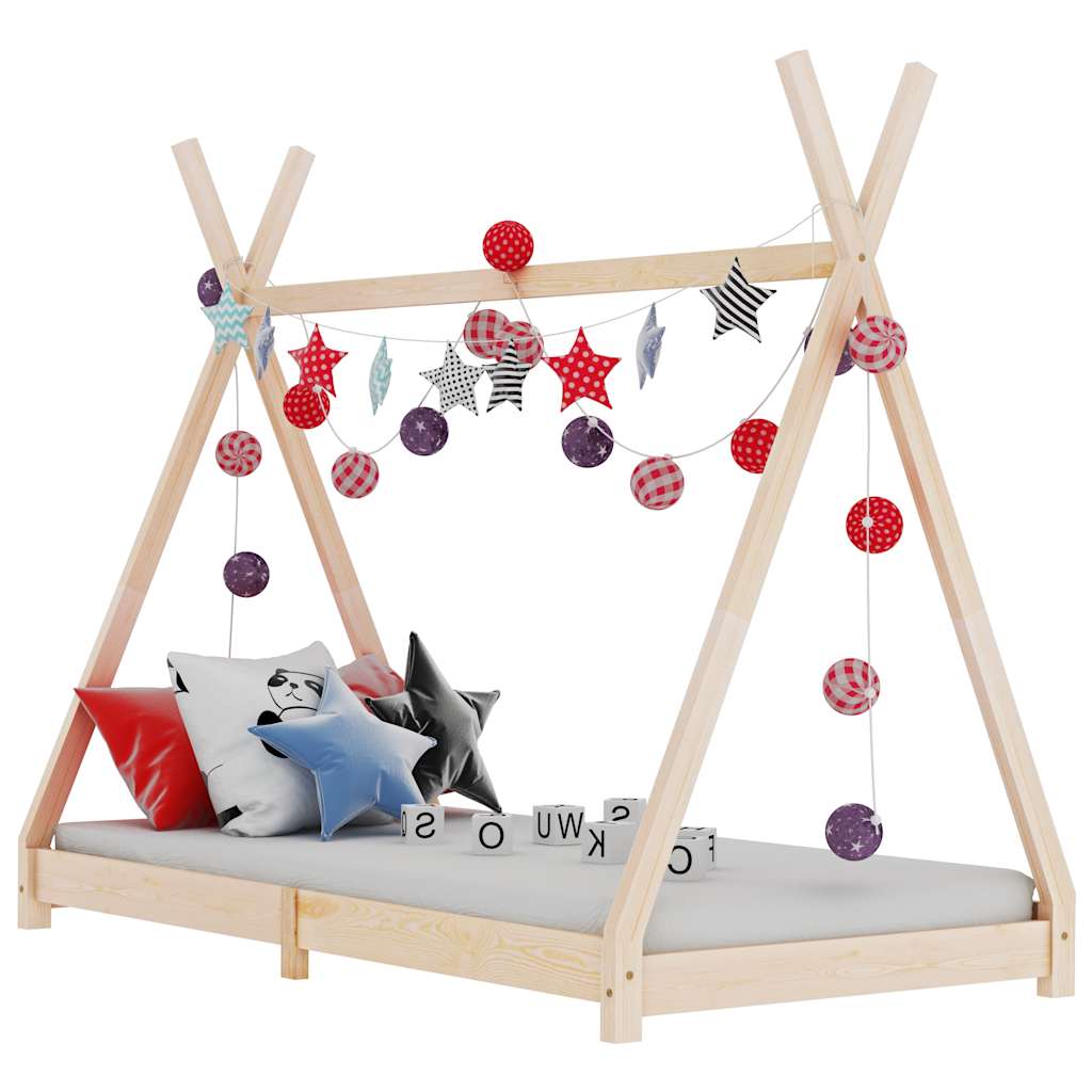 Children's Bed Frame Solid Pine Wood Children's Bed Frame Solid Pine Wood